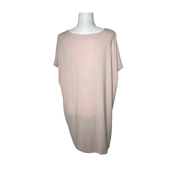 Daily Ritual Womens Oversized Size XL V-Neck Tshirt Color Pink - Picture 2 of 5
